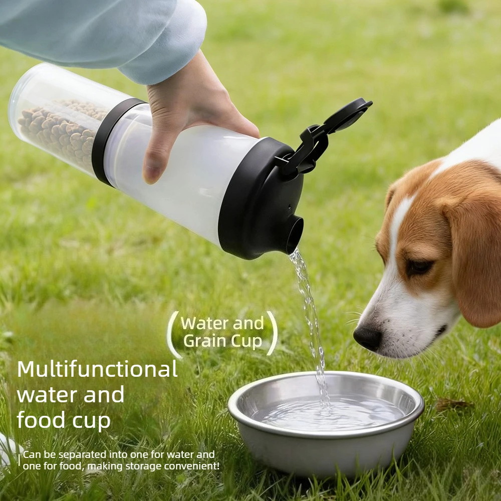 Taza portátil desmontable doble uso para agua y comida perros y gatos - imagen 4