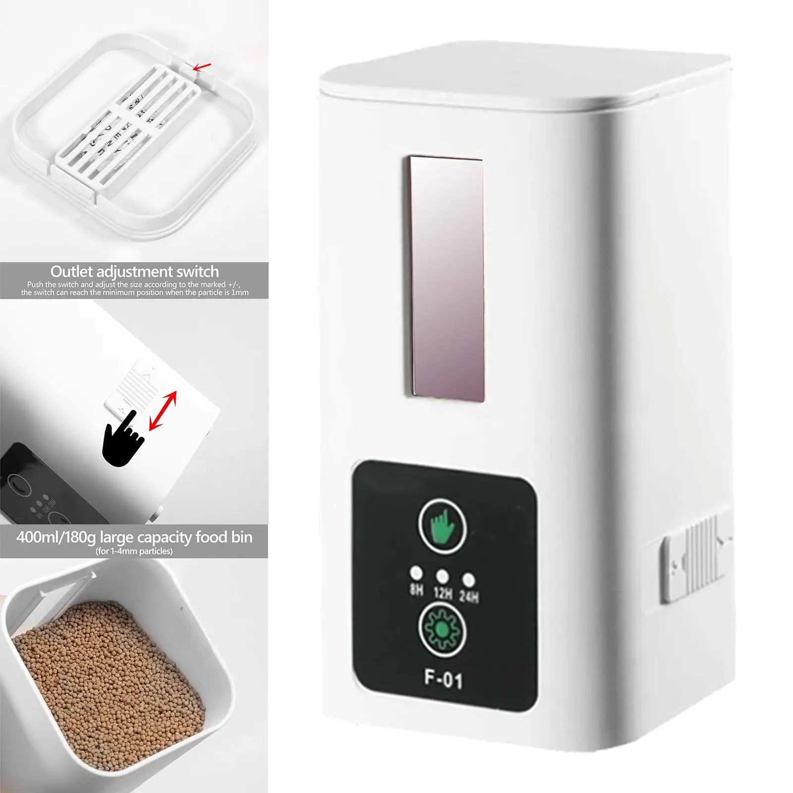 Automatic Fish Feeder Fish Tank Feeder Digital Power Control Dispenser for Everyday