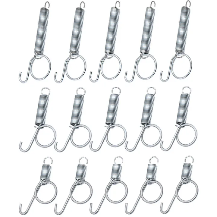 Jaula para puerta de pollo, codorniz, conejo, palomas, gancho de resorte de Metal, resorte de tensión de fijación multifuncional para cultivo de aves de corral, 1 ud. - imagen 5