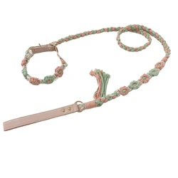 Correa y collar florales para perros pequeños y medianos