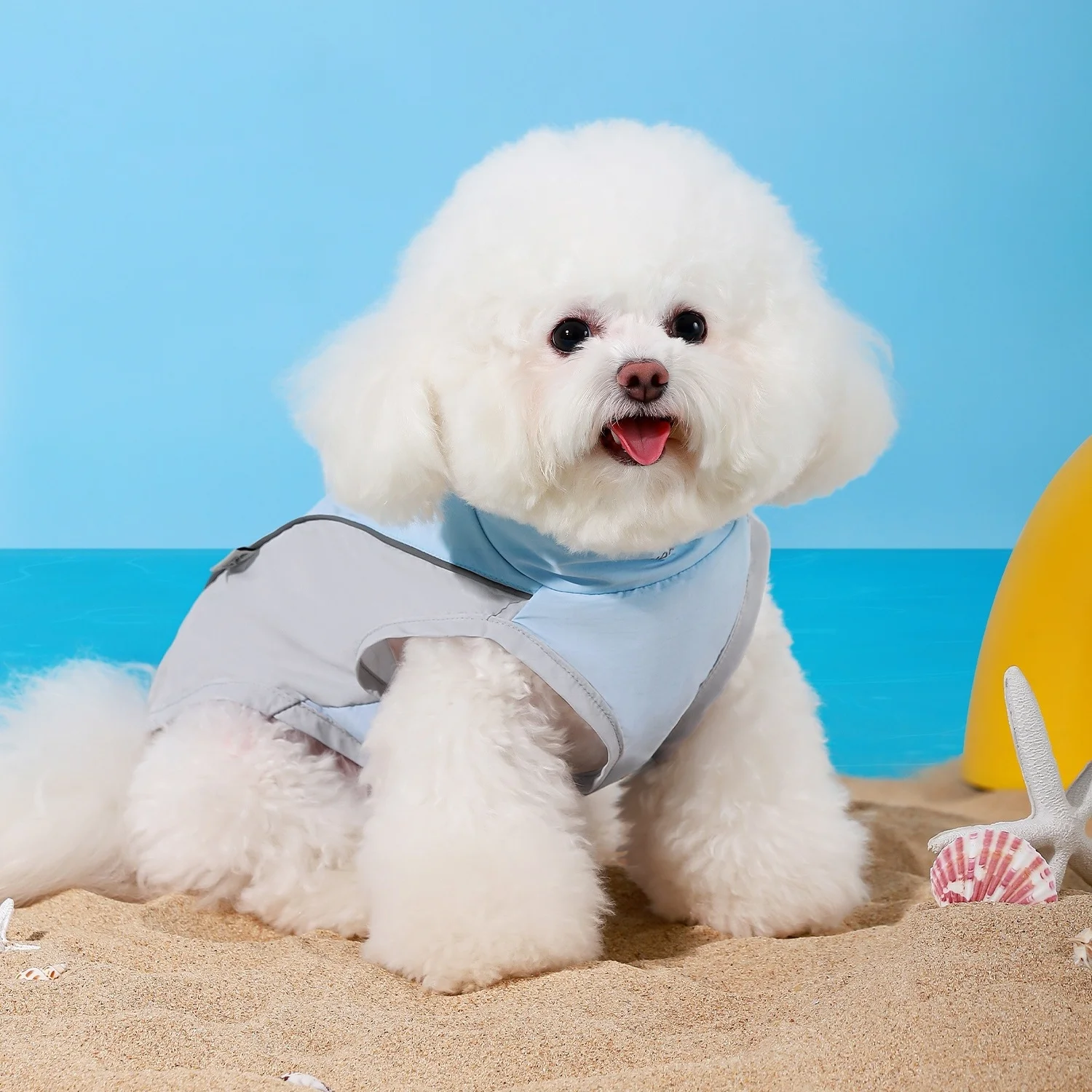 Ropa de protección solar para perros, ropa de verano, chaleco transpirable de estilo fino para mascotas, Bichons y perros de peluche, ropa ligera - imagen 3