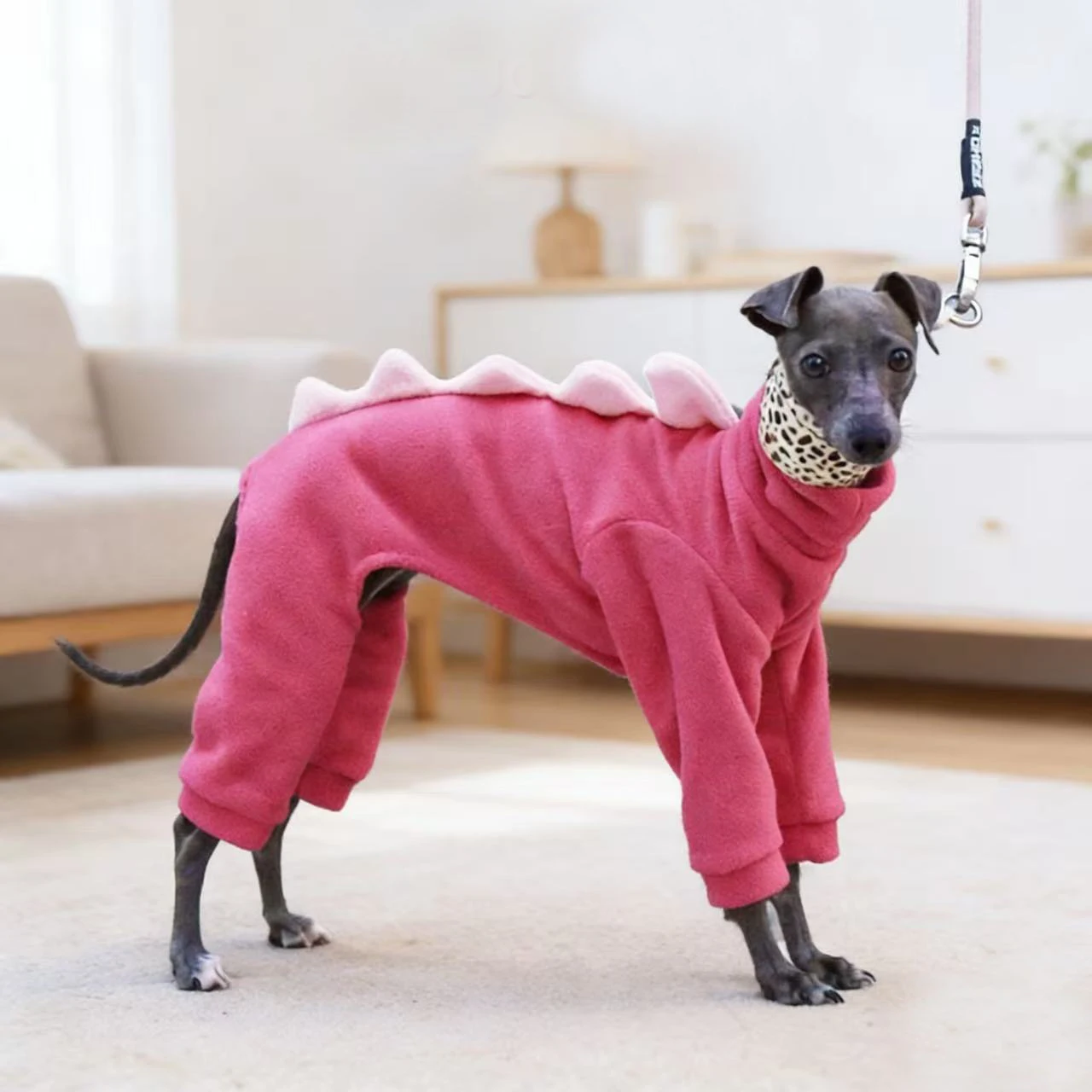 Abrigo dinosaurio para Whippet y Galgo – Protección invernal canina - imagen 4