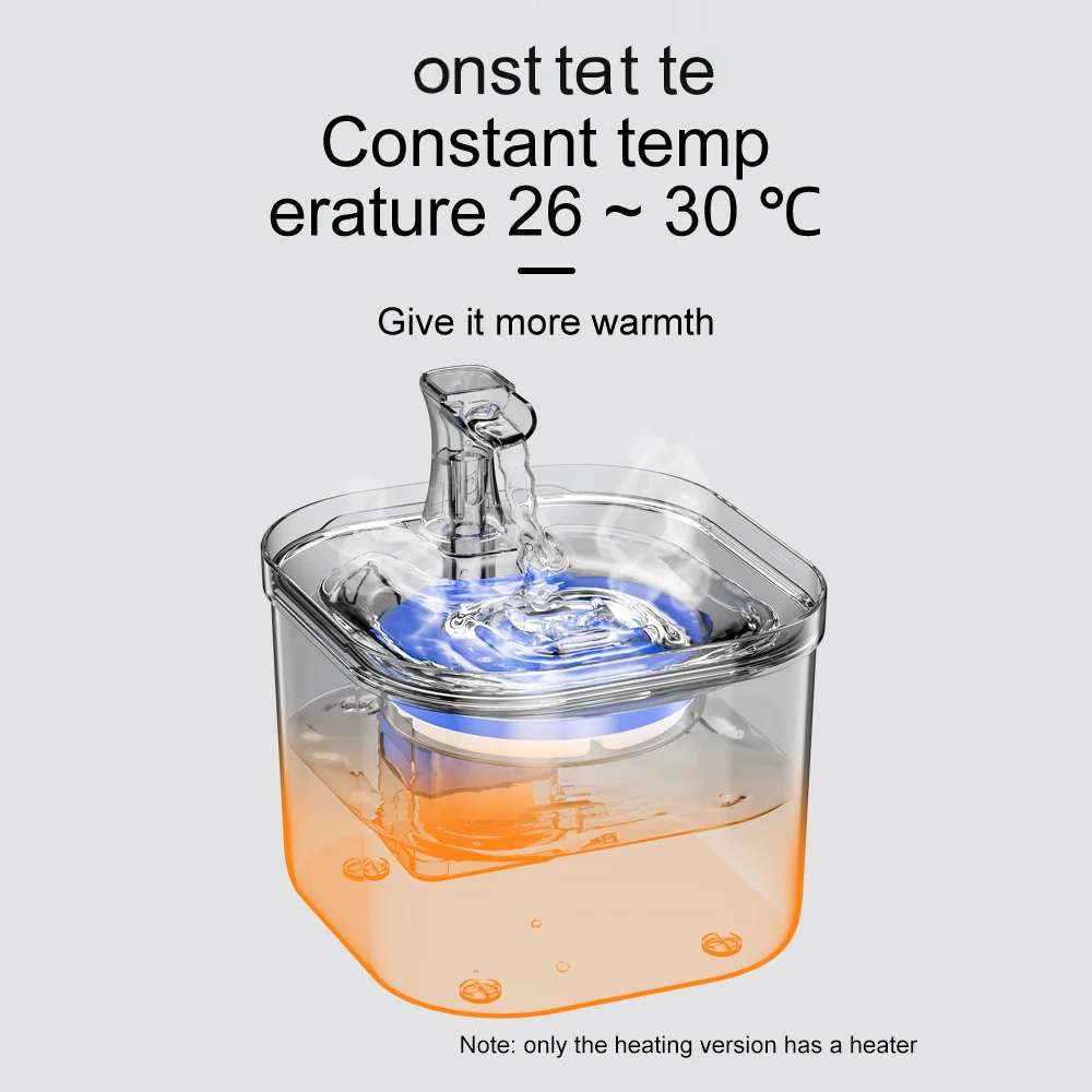 Fuente agua inteligente gatos con grifo sensor movimiento - imagen 5