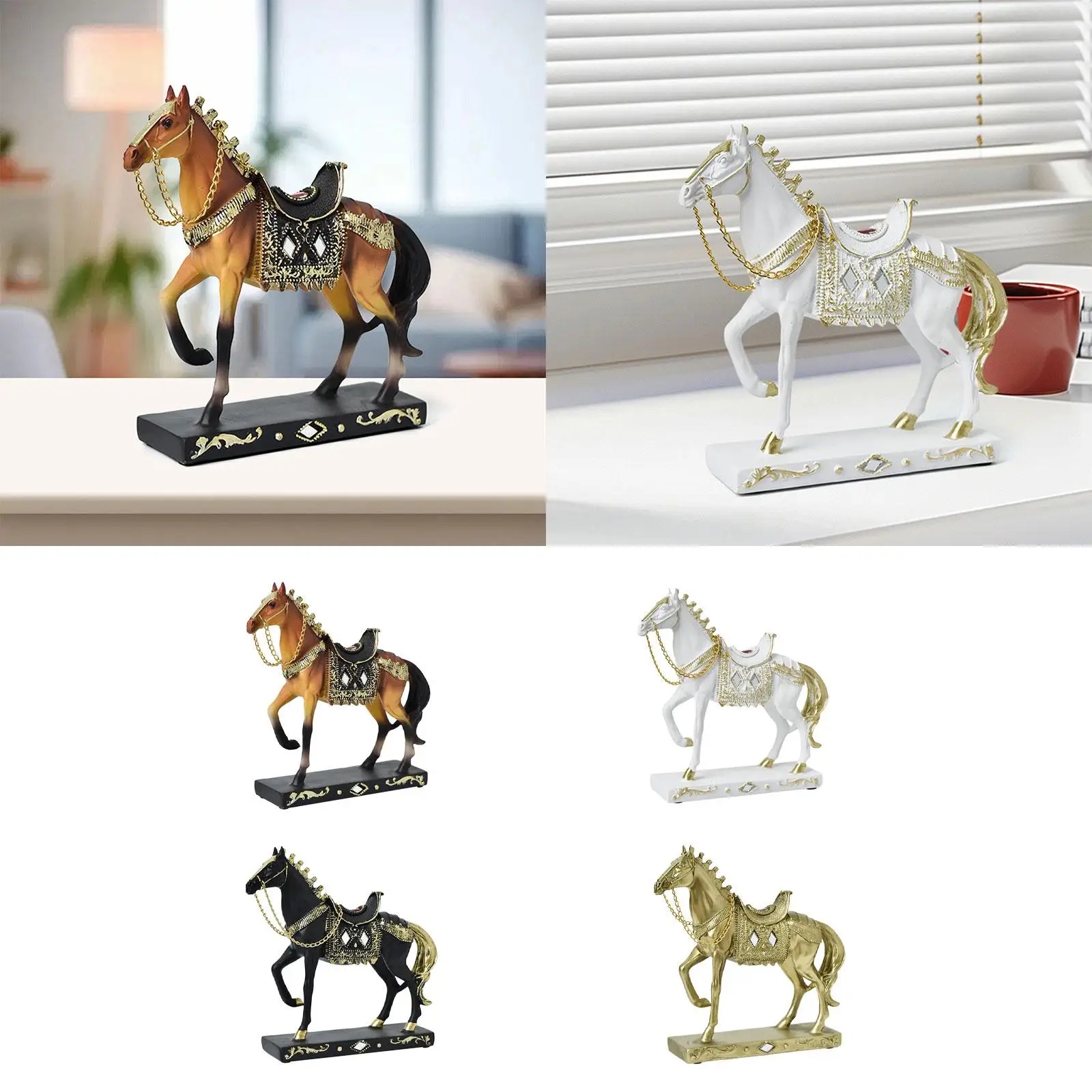 Horse Statue Desktop Figurine Creative Housewarming Gift Horse Ornament for Home Decor Office Furniture Animal Lovers Bookcase Horse Statue Desktop Figurine Creative Housewarming Gift Horse Ornament for Home Decor Office Furniture Animal Lovers Bookcase