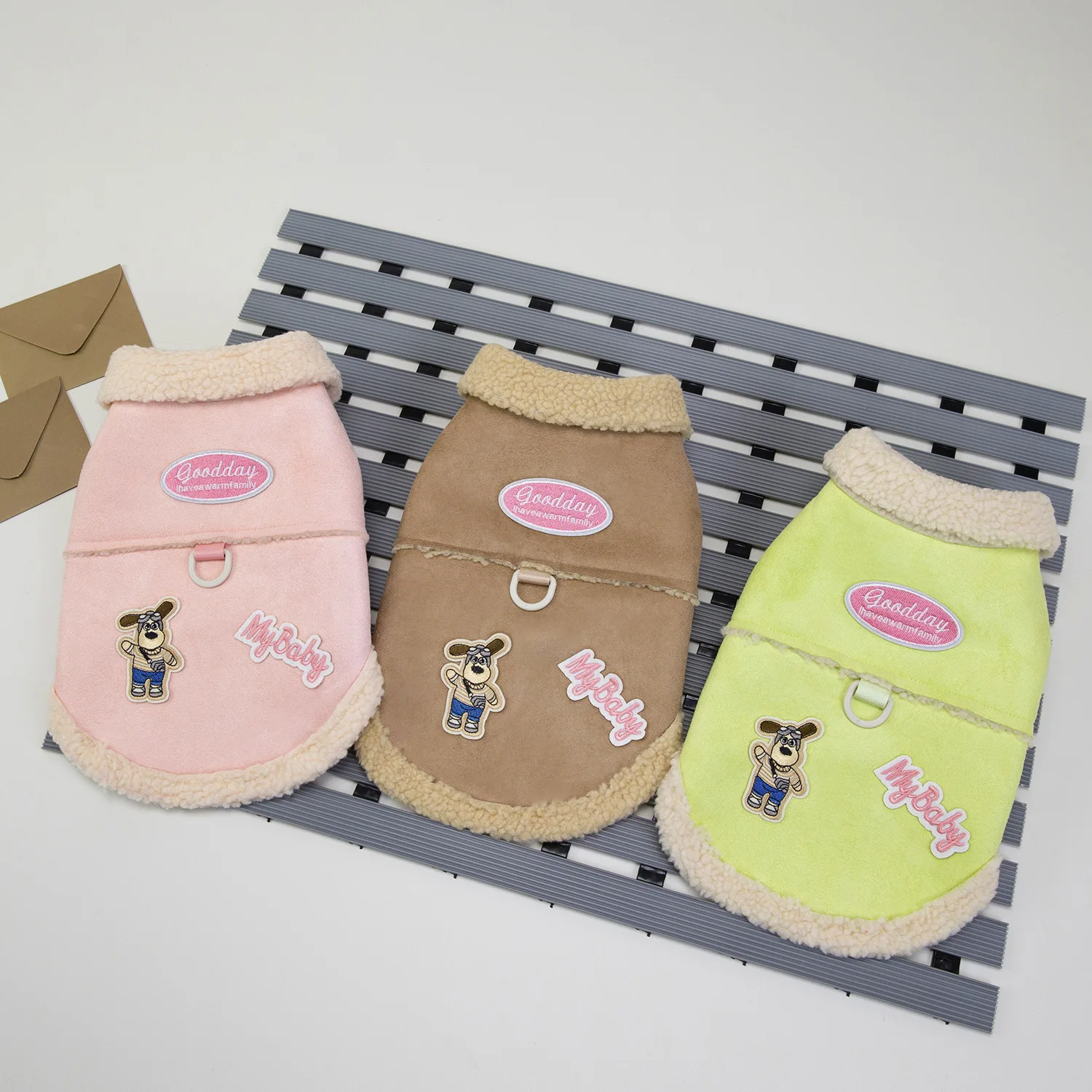 Abrigo de dos piernas para otoño/invierno para mascotas, abrigo grueso y cálido de felpa, camiseta sin mangas de forro polar para gatos, ropa para perros pequeños, ropa para cachorros - imagen 5