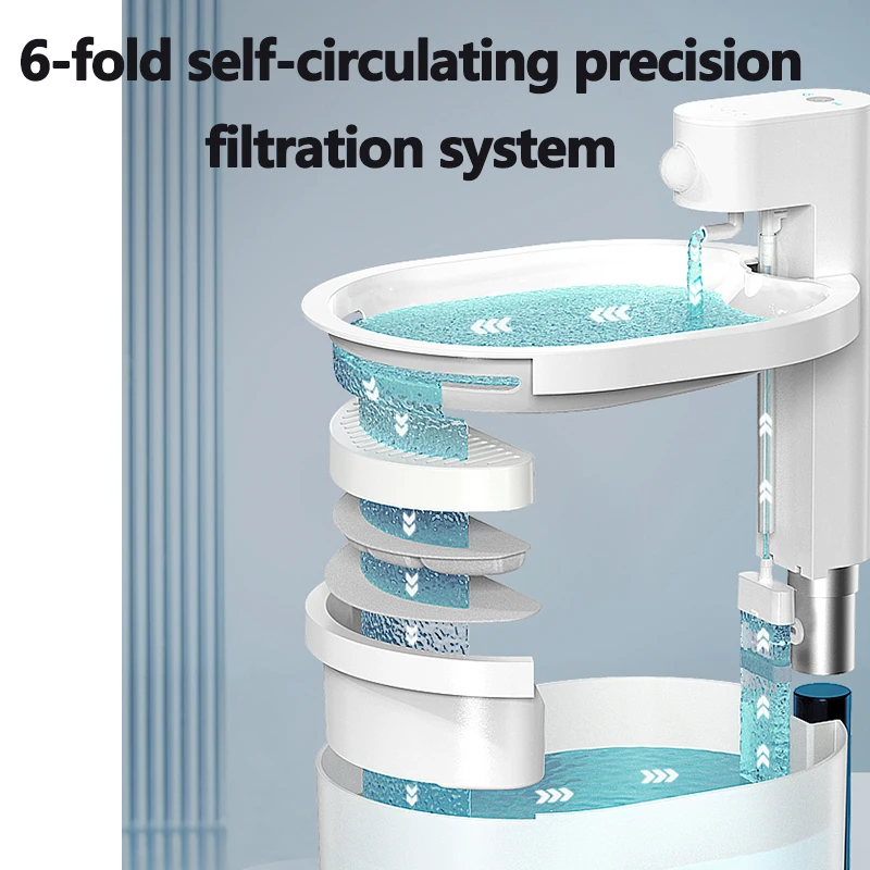 Fuente de agua con Sensor inteligente para gatos, tazón de bebida silencioso para perros, dispensador de agua para mascotas, ciclo automático inalámbrico - imagen 2