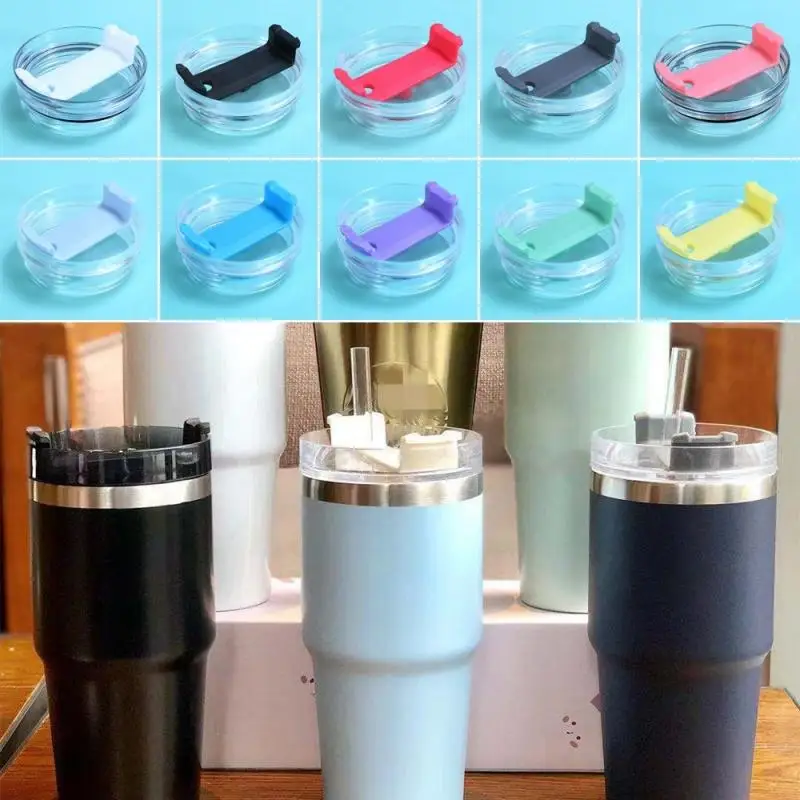 Tapa de botella de sellado de 40Oz, tapas de plástico lisas a prueba de salpicaduras y derrames para reemplazo de vasos, accesorios de botellas multicolores