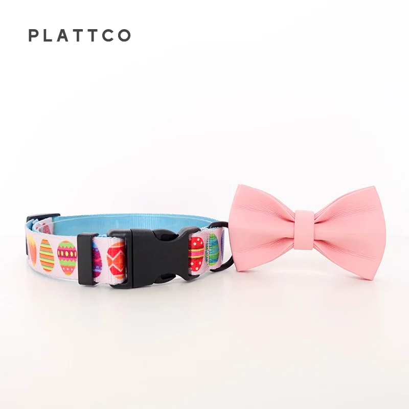 PLATTCO estilo único diseño encantador pajarita cuello correa HAPPY EASTER EGGS conveniente para caminar al perro accesorio todo tipo PDC341 - imagen 3