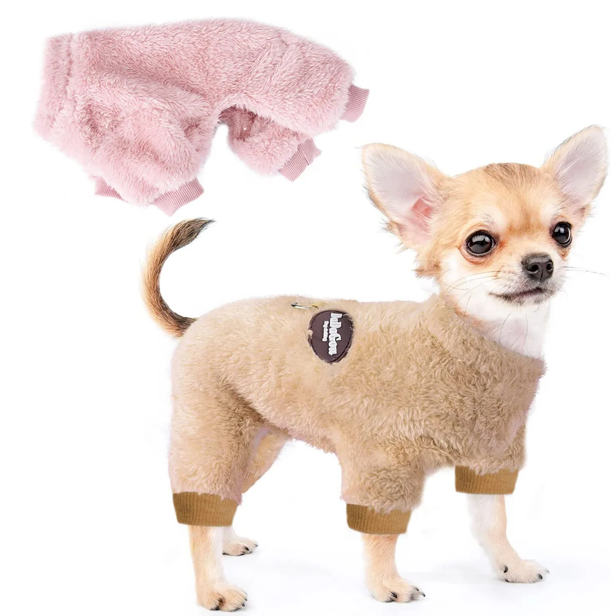 Pijama térmico de terciopelo para perros pequeños Chihuahua y Yorkie - imagen 3
