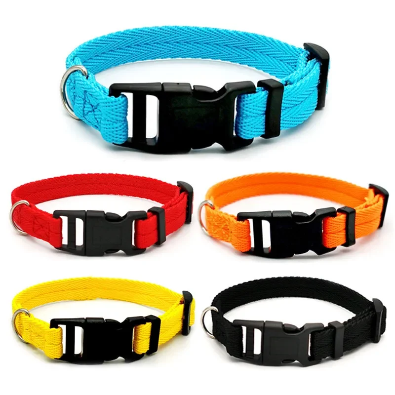 Collar de nailon para perro, Correa con hebilla de moda para mascotas pequeñas y medianas, Chihuahua, rojo, negro, Azul, Naranja, accesorio para mascotas - imagen 2