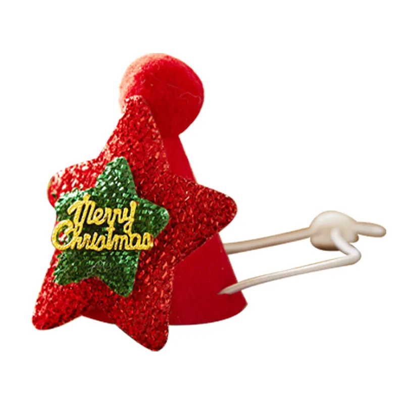 Accesorios festivos para mascotas Sombrero y bufanda de Navidad - Decoraciones de pajarita de felpa para gatos, perros, cachorros, gatitos, fiesta de Navidad - imagen 4