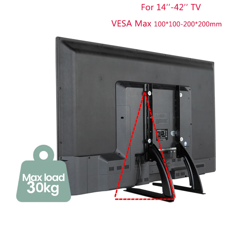 Soporte de TV de mesa BEISHI, Pedestal para LCD de 14-42 pulgadas/LED/OLED/Plasma, soporte Universal ajustable para Monitor de pantalla de TV, pies de TV - imagen 5