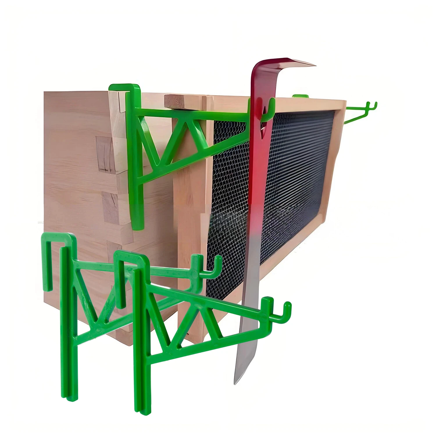 Soporte de marco de colmena de plástico resistente, marco de agarre de apicultura, soporte de colmena de abeja, soporte de estante, suministros de apicultura, 2 uds.