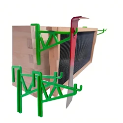 Soporte de marco de colmena de plástico resistente, marco de agarre de apicultura, soporte de colmena de abeja, soporte de estante, suministros de apicultura, 2 uds.