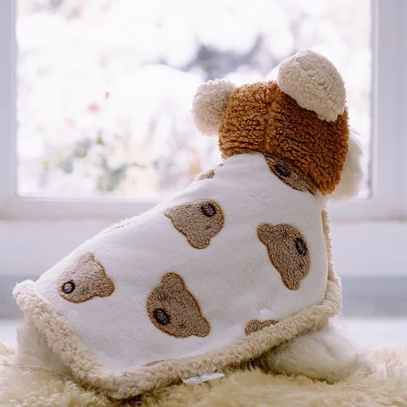 Ropa de invierno para mascotas, manta cálida a prueba de viento para perros pequeños, abrigo para Chihuahua, Bulldog Francés, cachorro - imagen 5