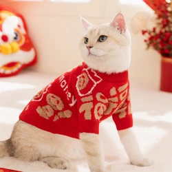 Suéter de invierno rojo para cachorros Chihuahua – Abrigo Año Nuevo