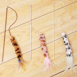 Juguete interactivo con plumas y campana para gatos