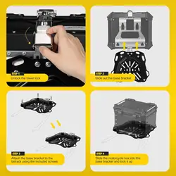 Caja trasera moto impermeable liberación rápida para perros y gatos