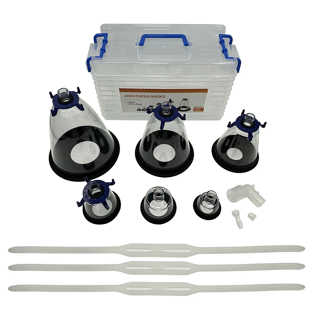 Máscara de respiración para mascotas, Kit de anestesia para gatos, perros, pájaros, serpientes, ratas con atomización de ochalación de oxígeno, clínica, suministros hospitalarios