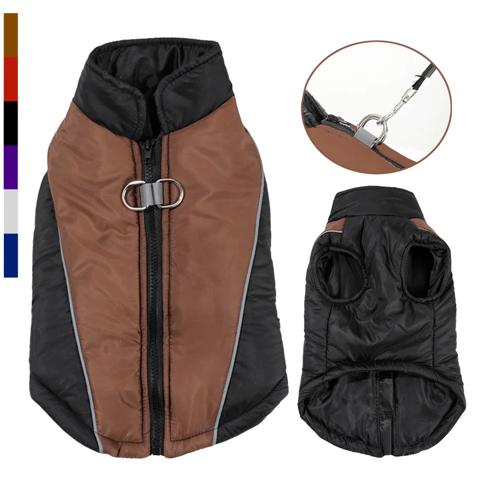 Ropa reflectante para perros, chaleco cálido para cachorros, abrigo con anillo en D, chaqueta impermeable para mascotas al aire libre para perros pequeños y medianos, Yorkshire