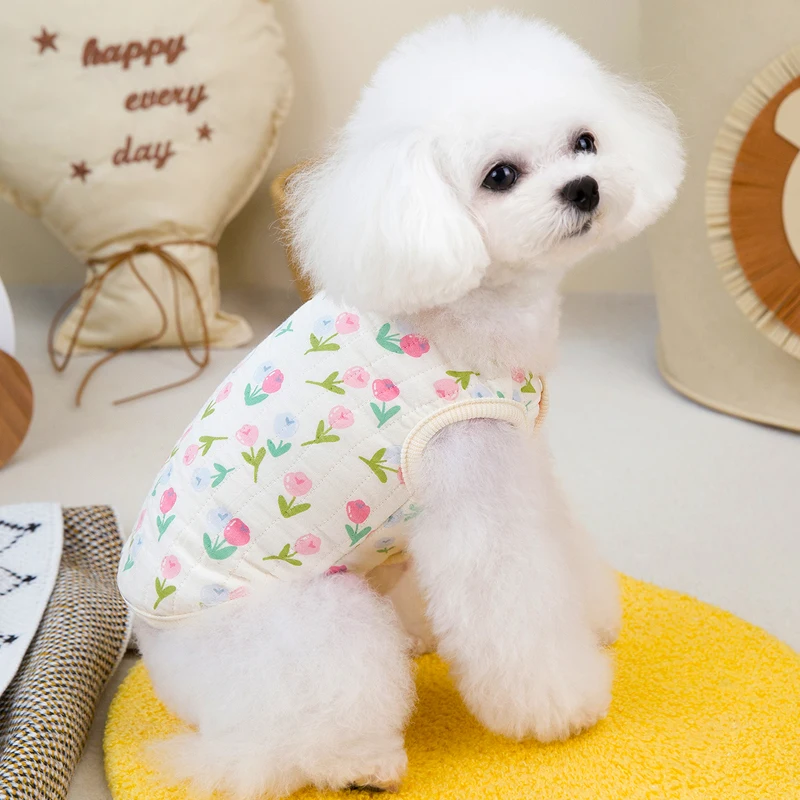 Ropa con estampado para perros, abrigo de invierno, ropa para perros pequeños, chaleco acolchado, chaqueta para perros pequeños, abrigo para cachorros y gatos Chiwawa, traje XXL - imagen 5