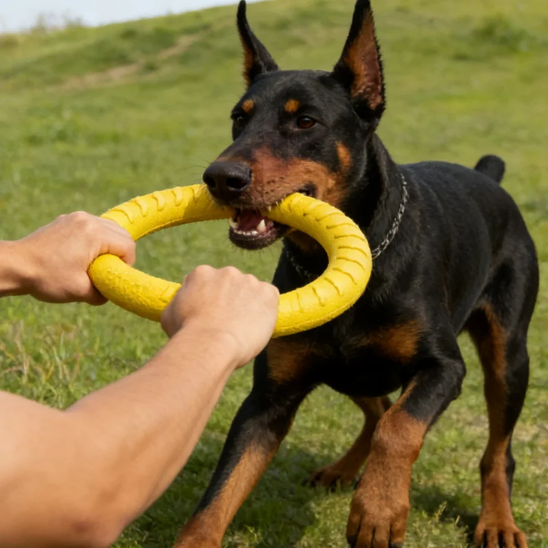 Juguete látex con anillos para perros – Masticable y resistente - imagen 3