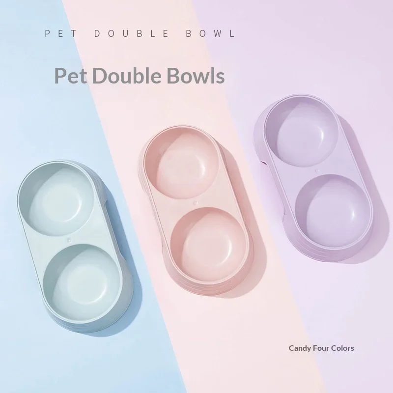 Comedero doble para gatos y perros – ecológico y antideslizante