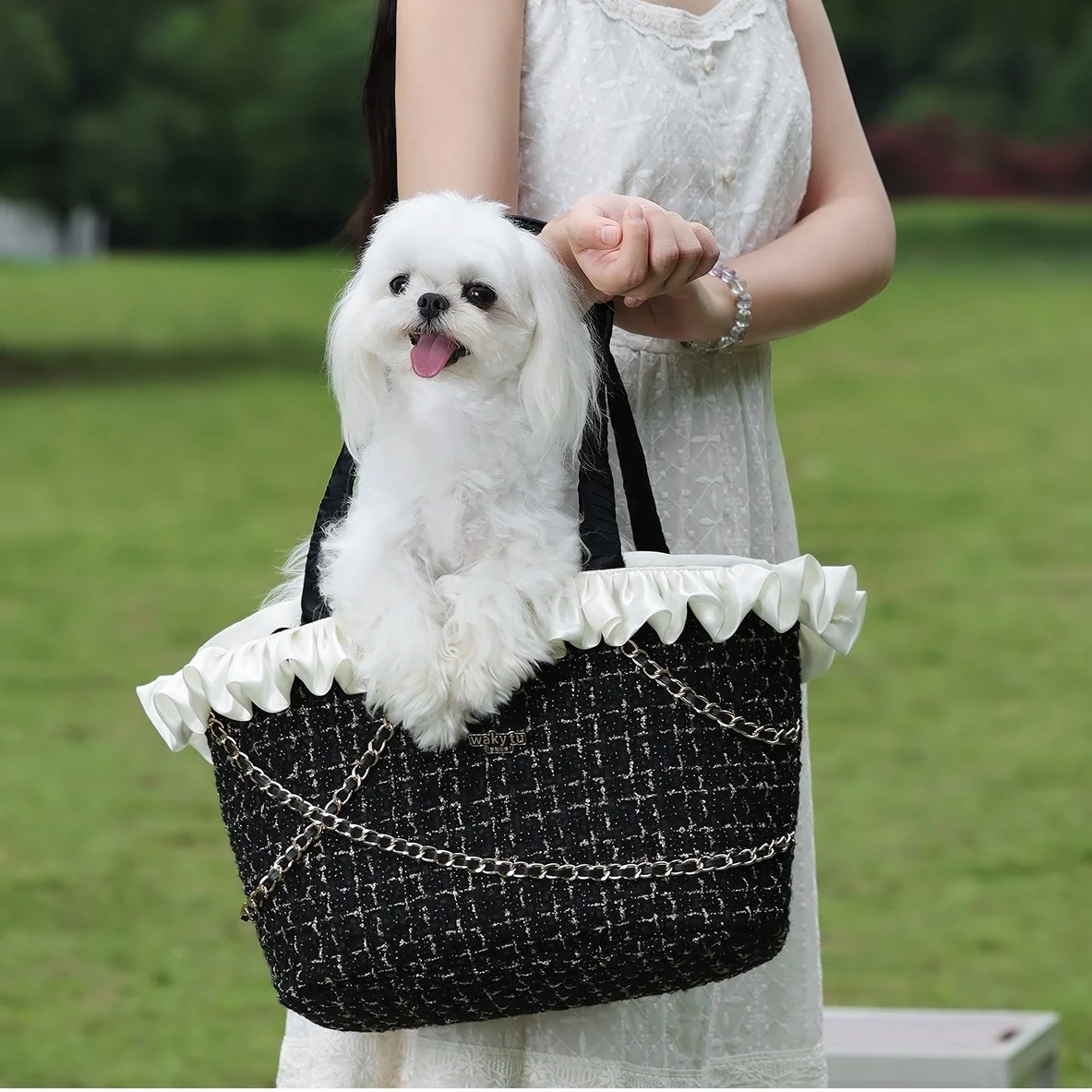 Cesta transportadora portátil para mascotas, para perros y gatos pequeños, bonita bolsa de viaje para mascotas al aire libre, cesta para mascotas, bolsa transportadora para mascotas, bolsa para gatos de picnic