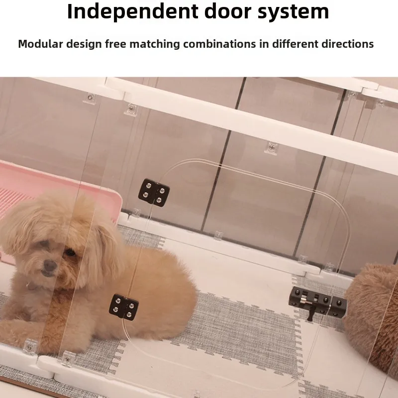 Balcón transparente para mascotas, valla interior para perros y gatos, carcasa combinada empalmada, suministros de productos para mascotas, accesorios de jaulas impermeables - imagen 4