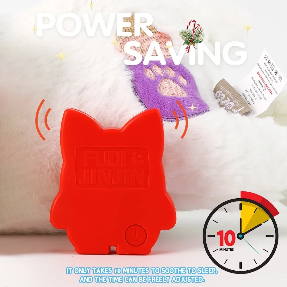 Juguetes de latido del corazón para cachorros, juguetes de oveja de Navidad para aliviar el sueño, juguetes de gatito para cachorros con latidos del corazón, Animal de peluche - imagen 3