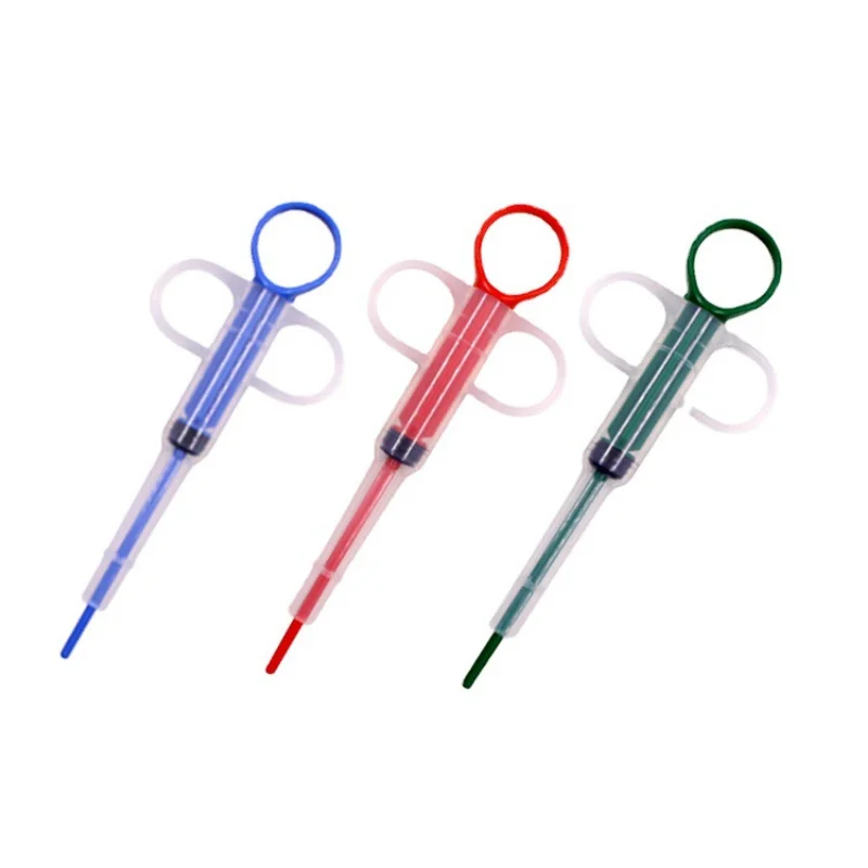 Jeringa de medicina para mascotas, dispensador de empuje para píldoras, pistola para perros, gatos y cachorros, Kit de alimentador aleatorio Colo, 1 piezas - imagen 5