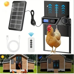 Puerta automática para gallinero con energía solar y sensor de luz
