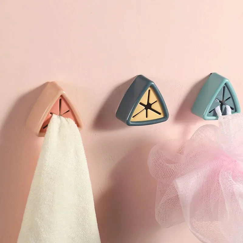 Ganchos de toalla autoadhesivos para baño, soporte de enchufe de toalla, bastidores de almacenamiento para baño, Clip de Gadgets, 4/6 piezas - imagen 5