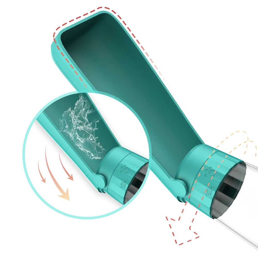 Dispensador portátil de botellas de agua para perros pequeños y grandes, cuenco plegable para senderismo al aire libre, suministros para mascotas Bulldog Francés - imagen 4