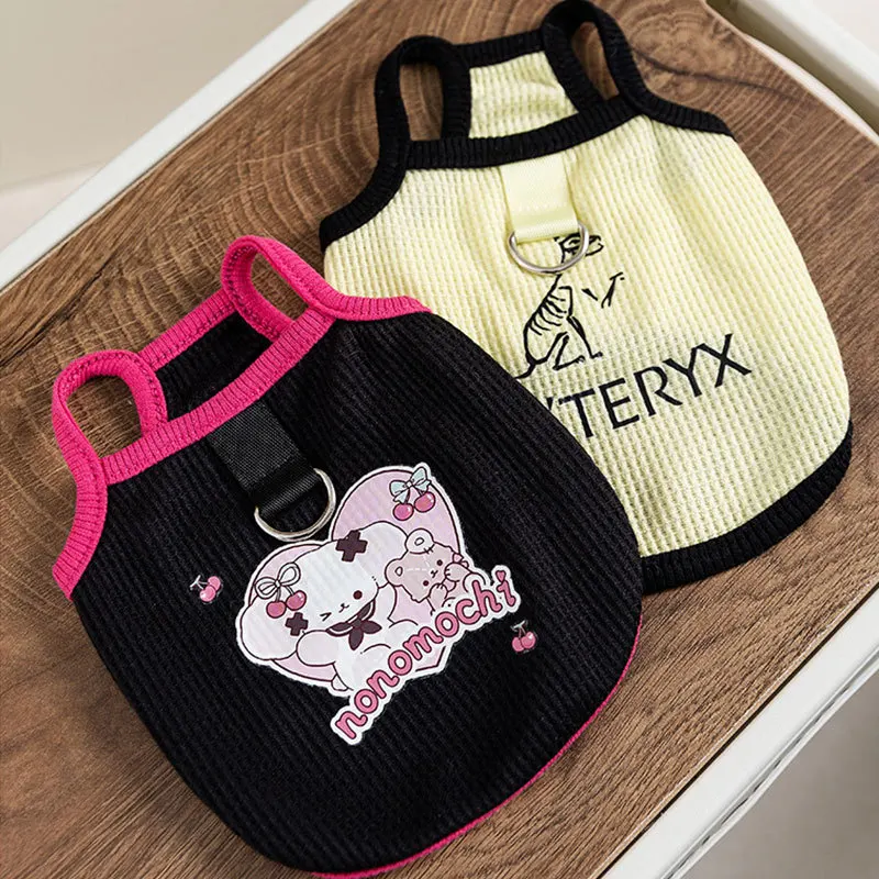 Chaleco camisola fresco transpirable de primavera para mascotas con dos piernas chaleco de peluche gato perro pequeño ropa para mascotas ropa para cachorros