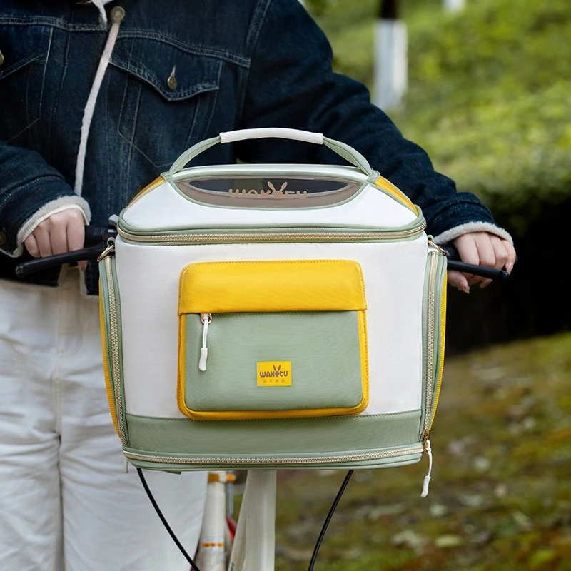 Bolsa transportín transpirable para gatos con uso en bicicleta - imagen 3