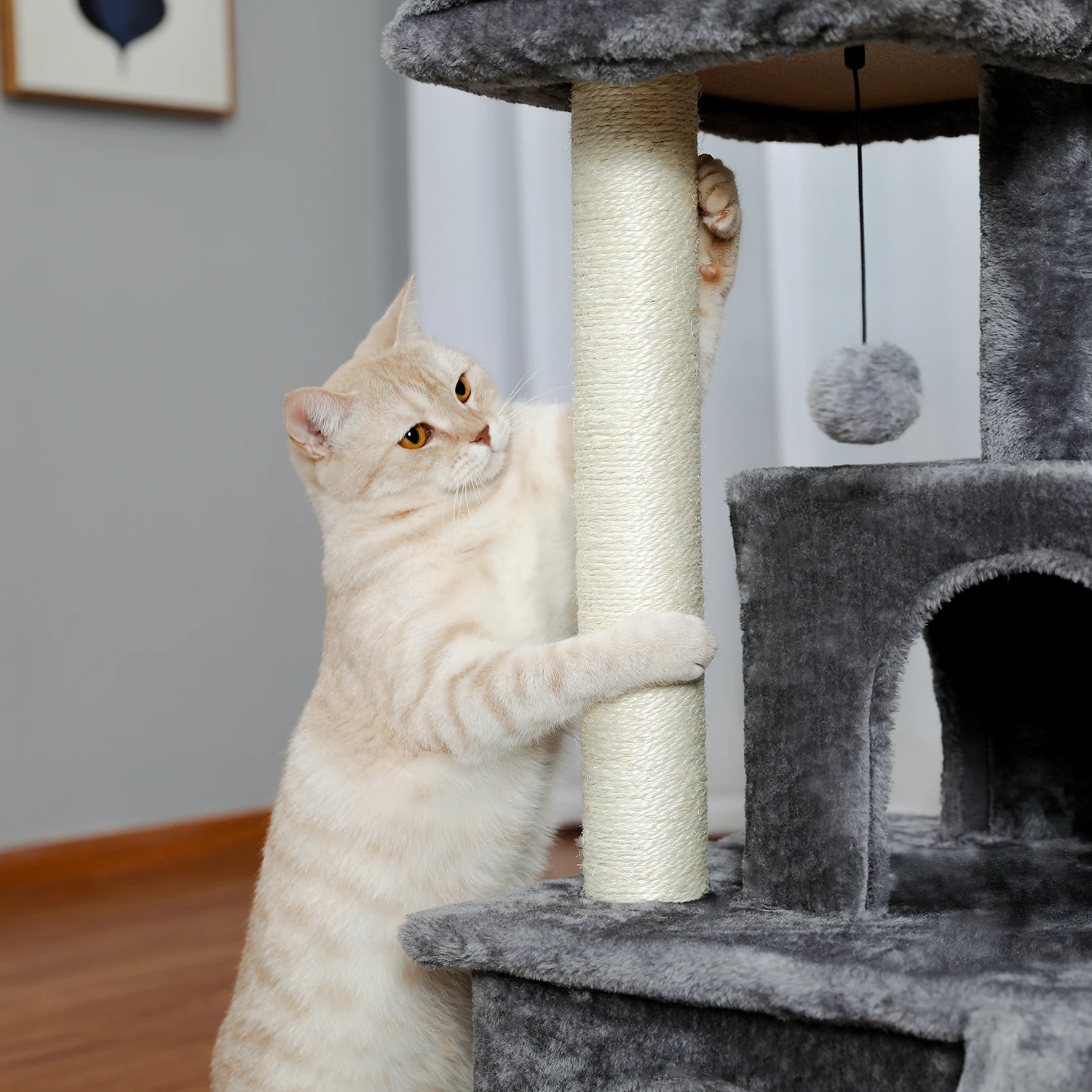 Condominio de árbol para gatos con postes de rascado de Sisal, torre para gatos, muebles para gatitos, Centro de Actividades, juguetes para gatitos, envío directo - imagen 5