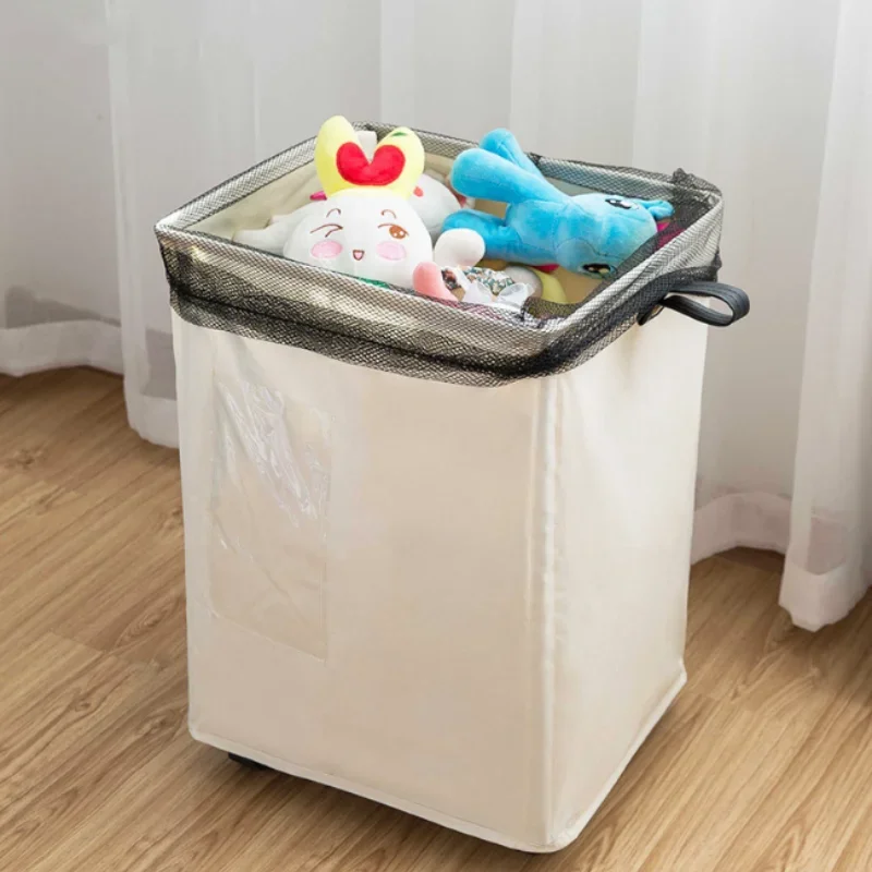 Cesta almacenamiento multiuso – Plegable y con ruedas para el hogar - imagen 2
