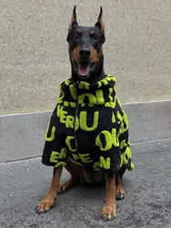 Chaqueta de lana para perros grandes y medianos con cremallera