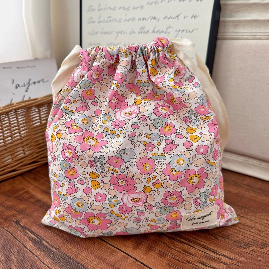 Organizador de viaje para accesorios de mascota – Bolsa algodón floral - imagen 5