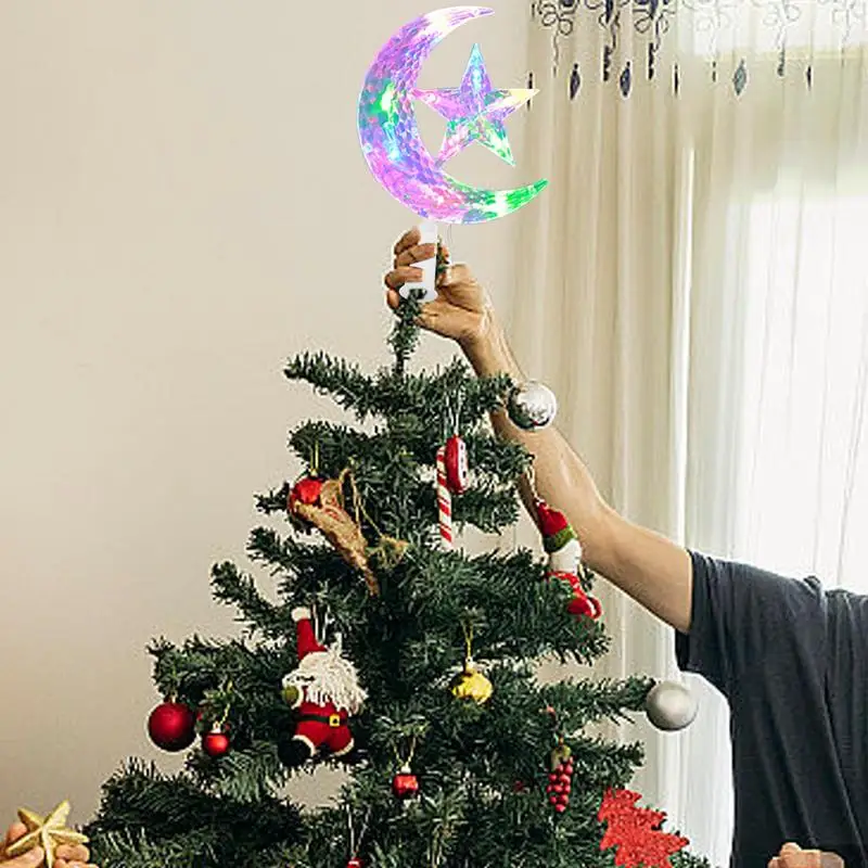 Adornos decorativos de luna y estrella para árbol, adornos navideños - imagen 3
