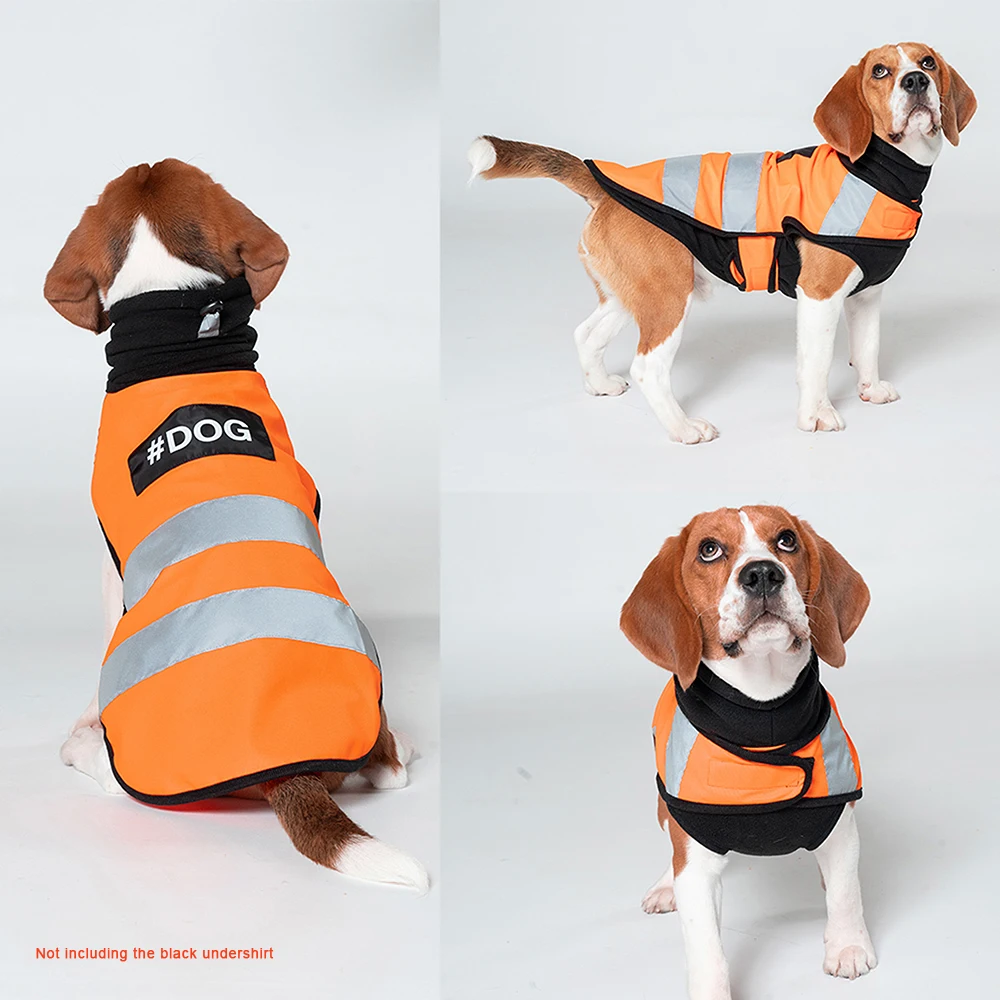 Chaleco reflectante de seguridad para perros, ropa de servicio para mascotas, chaqueta fluorescente de alta visibilidad para perros para cazar, caminar al aire libre por la noche - imagen 4