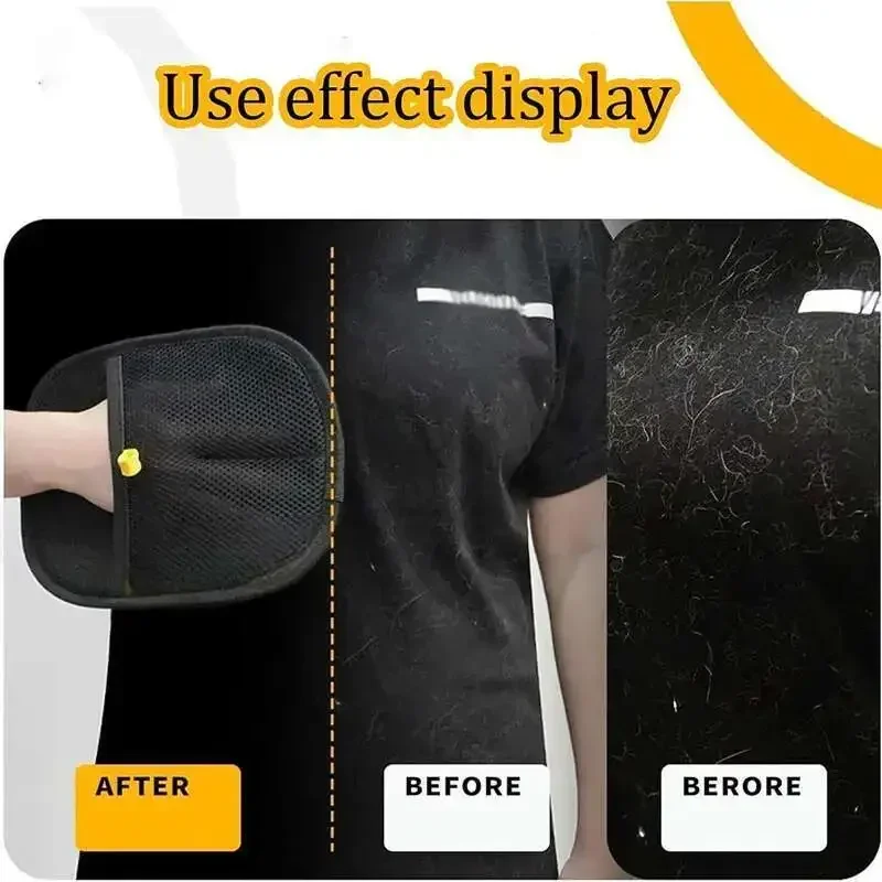 Juego de cepillos para quitar el pelo de mascotas, guantes de eliminación estática reutilizables, cepillo de mango largo, herramienta de limpieza de piel para mascotas, cepillo Manual para el pelo de perros y gatos - imagen 2