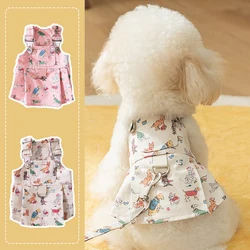 Vestido chaleco de primavera para gatos - Estampado garabatos