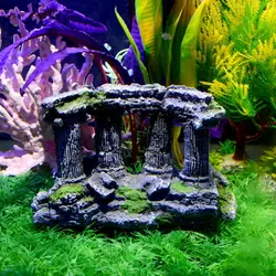Decoración columna romana para acuario - Estilo ruinas piedra natural