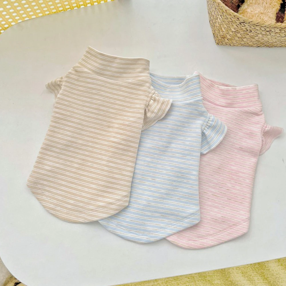 Chaleco de algodón con tiras de mangas voladoras para perros pequeños Wiener, vestido dulce para primavera y otoño para perros tejón, pijamas suaves y pequeños para perro salchicha - imagen 5