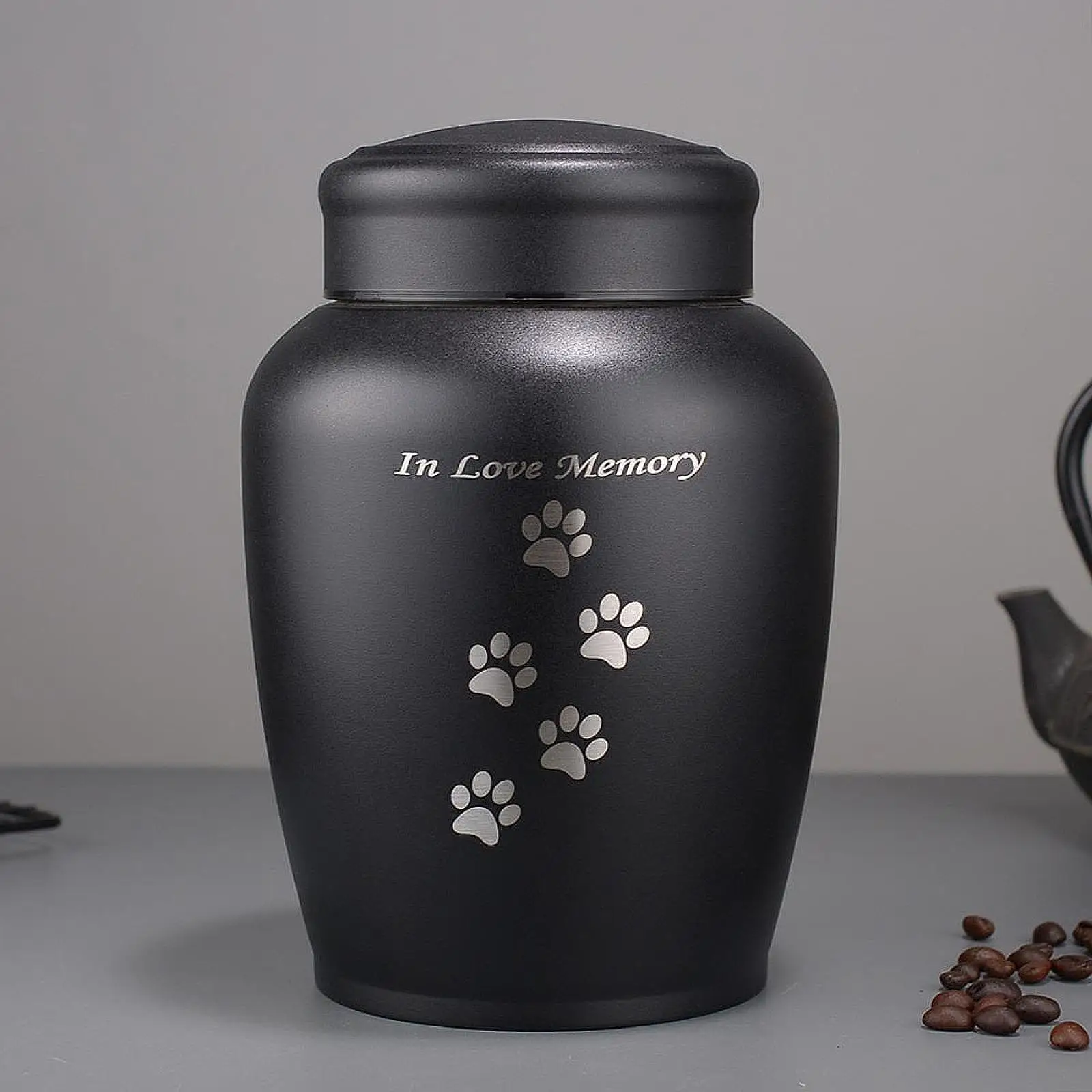 Urna conmemorativa para mascotas, contenedor de urna de cremación, tarro, recuerdo ligero de acero inoxidable para gatos, perros, conejitos y cachorros