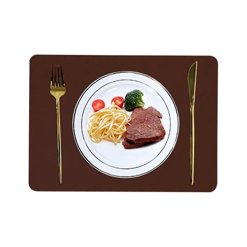 Almohadillas de mesa de cuero PU antideslizantes, Mantel Individual plegable, impermeable, resistente al calor, para Picnic, barbacoa, Camping al aire libre, Viajes - imagen 5
