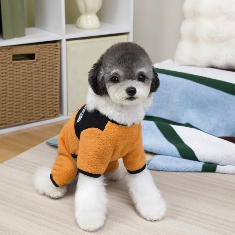 Ropa de invierno para perros, mono para perros pequeños, abrigo cálido para mascotas de cuatro patas, monos para perros, Chihuahua Fench Bulldog, chaqueta para cachorros, pijamas - imagen 3