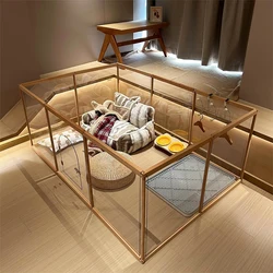 Valla de madera maciza para perros pequeños - barrera interior